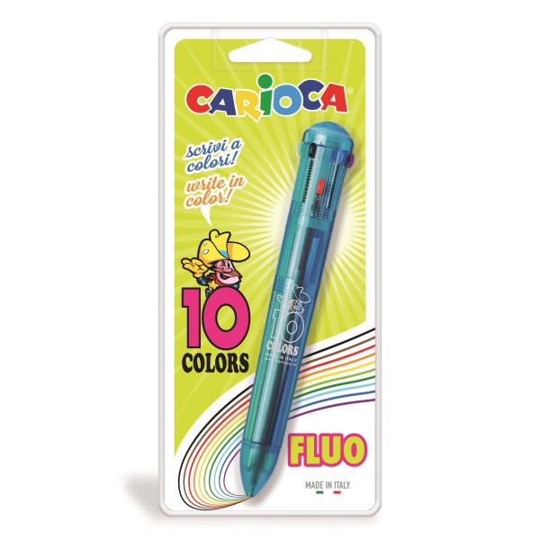Bl Penna 10 Colori Fluo Carioca 41500 8003511415006