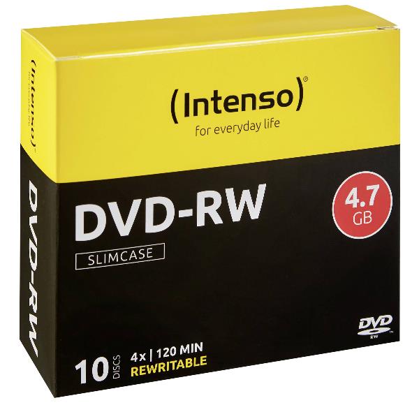 Dvd Rw 4 7gb 4x Slim Case 10pz Intenso 4201632 4034303006236