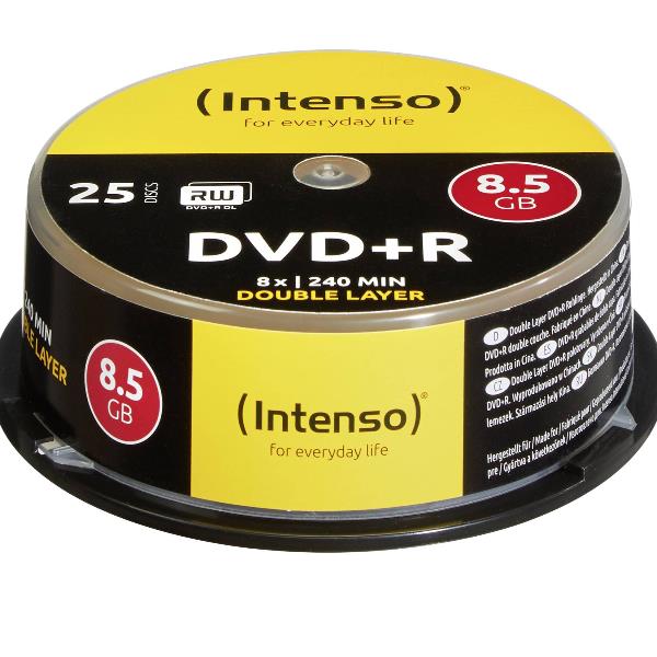 Dvd R 8 5gb 8x Spindle 25pz Intenso 4311144 4034303008384