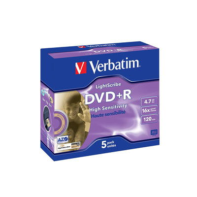 Dvd R 16x Verbatim 4 7 Gb Lightscribe High Sensivity Verbatim 43575 0023942435754