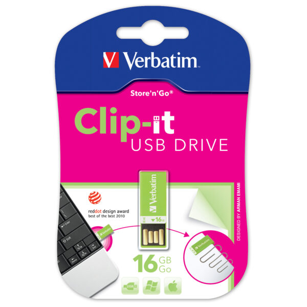 Usb 2 0 Store 39 N 39 Go Clip It Usb Drive 16gb Blue