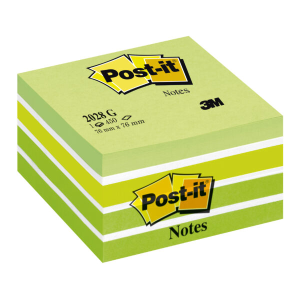 Blocco Cubo 450foglietti Post It 76x76mm 2028 G Pastello Verde 7100200375 4001895872808