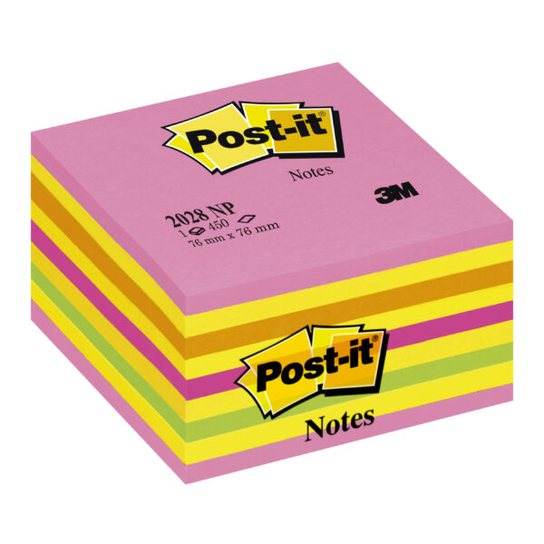 Blocco Cubo 450foglietti Post It 76x76mm 2028 Np Neon Rosa 7100200378 4001895871368