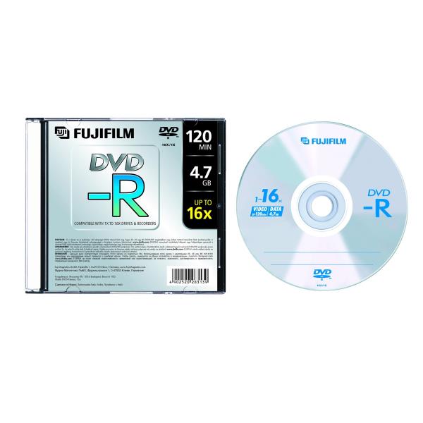 Dvd R 16x 4 7gb Slim Confez 10 Pz Fujifilm 48343 4547410003550