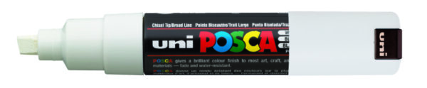 Marcatore Uni Posca Pc8k P Scalpello 8mm Bianco Uni Mitsubishi M Pc8k Bi 4902778916599