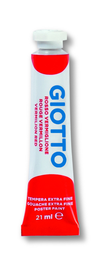 Tempera Giotto Tubo 7 21ml Rosso Vermiglione 07 35500700 8000825320552