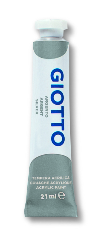 Tempera Acrilica Giotto Tubo 21ml Argento 35740000 8000825357404