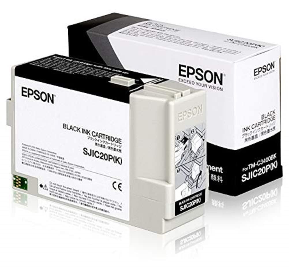 Sjic20p K Black Ink Cartridge Epson Bs Label Consumables U4 C33s020490 8715946519555