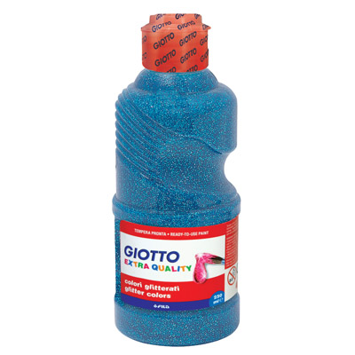 Tempera Giotto Glitter 250 Ml Cyan Blu Giotto 531204 8000825969027