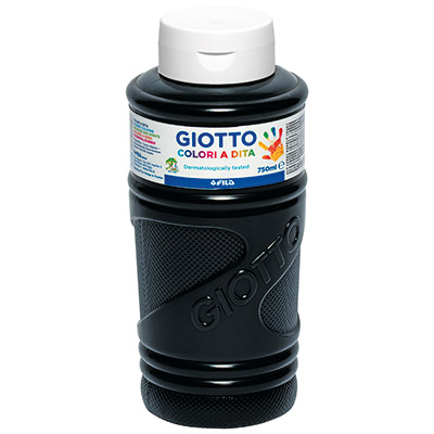 Tempera Giotto Colori a Dita Ml 750 Nero Giotto 536024 8000825537035