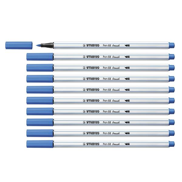 Stabilo Pen 68 Brush Blu Scuro Stabilo 568 41 4006381545808