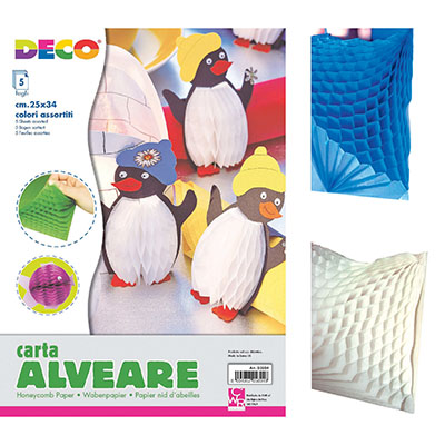 Carta Alveare 25x34 Cm Fg 5 Col Ass Cwr 5804 8004957058048