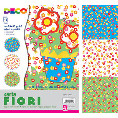 Carta Fiorellini 23x33 Cm Fg 12 Col Ass Cwr 5955 8004957059557