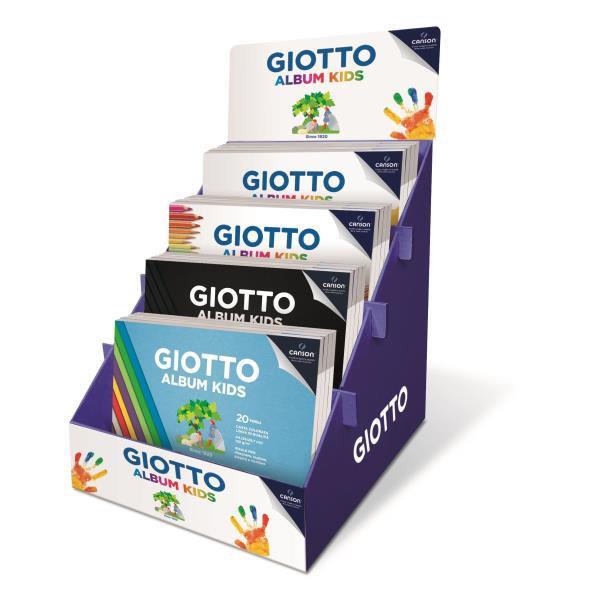 Album Giotto Kids cartoncino nero A4, 20 fogli, monoruvido di qualità 220gr