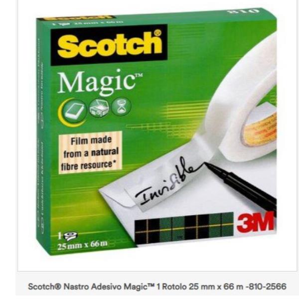 Scatola 2 Rt Nastro Scotch Adesivo 810 1266 25mmx66mt 56089 3134375005920