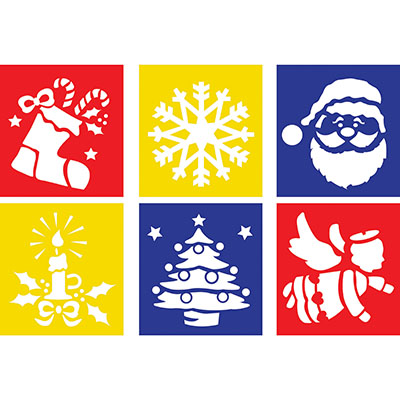 Stencil Set 6 Pz Cm 14x14 Sogg Natale Cwr 6021 8004957060218