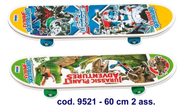 Extreme Skateboard in Legno 60×15 Cm Modelli Assortiti Ronchi Supertoys