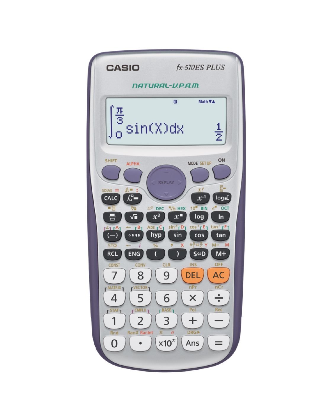 Calcolatrice scientifica Casio FX-570ES PLUS con 417 funzioni. Ammessa alla Maturità - FX-570ESPLUS-2WETV 4971850182252