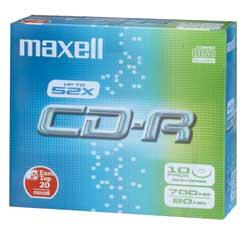 Cdr 700mb 52x Slim Case Conf 10 S Maxell 624003 4902580454104