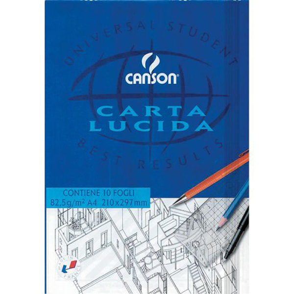 Blocco Carta Lucida Manuale 210x297mm 10fg 80gr Canson C200005825 3148950058256