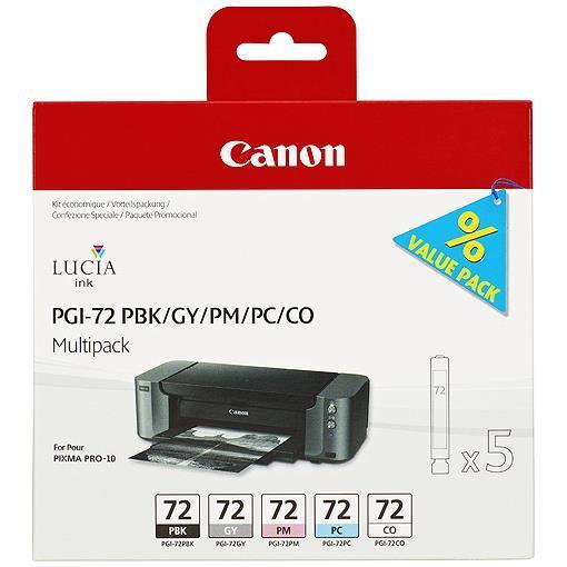 Pgi 72 Pbk Gy Pm Pc Co Canon Supplies Ink Hv 6403b007 4960999974217