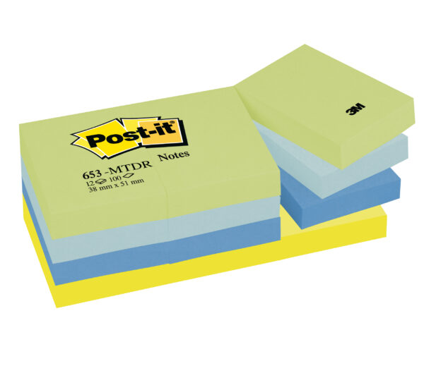 Blocco 100foglietti Post It 38x51mm 653 Mtdr Dream 72gr Assortito 7100172315 64211 a