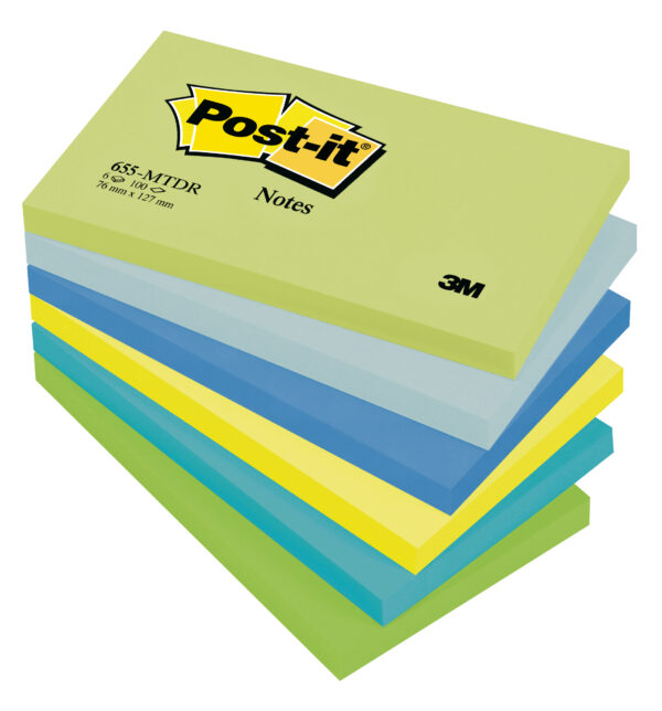 Blocco 100foglietti Post It 76x127mm 655 Mtdr Dream 72gr Assortito 7100172317 64213 a