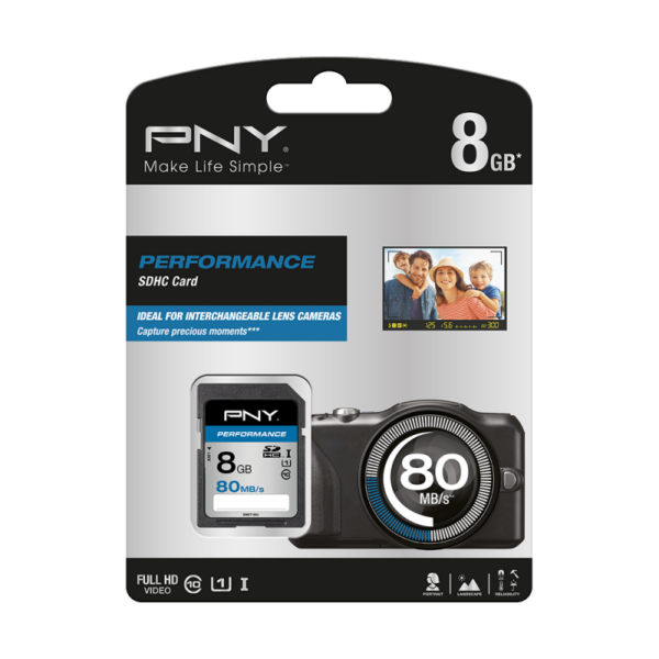 Pny Sdhc Performance 8gb Pny Flash Memory Sd8gbper80 Ef 3536403347222