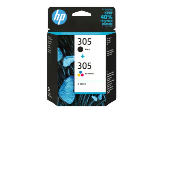 Hp 305 2 Pack Tri Color Black Hp Inc 6zd17ae 195161166969