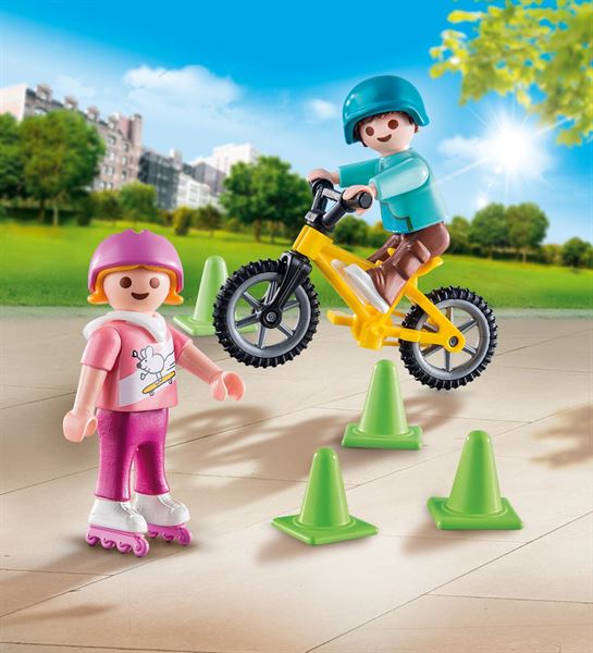 Bambini con Pattini e Bmx Playmobil 70061 4008789700612