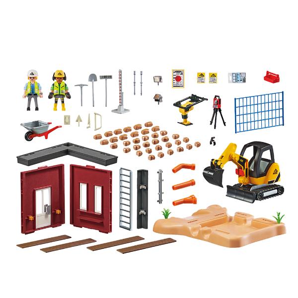 Mini Escavatore con Cantiere Playmobil 70443b 4008789704436
