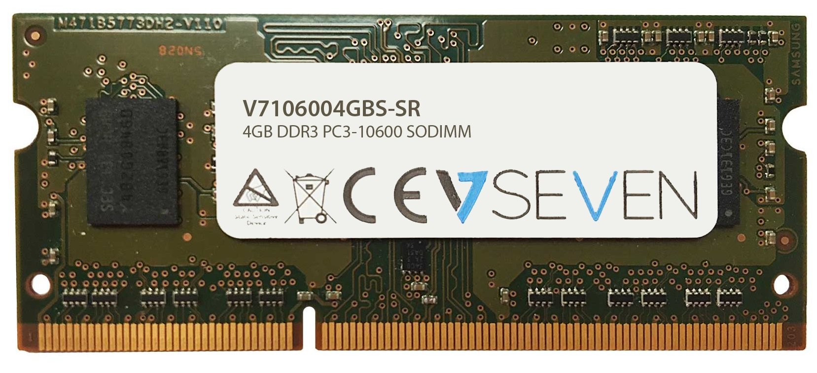 4gb Ddr3 1333mhz Cl9 Non Ecc V7 Drams V7106004gbs Sr 5050914992286