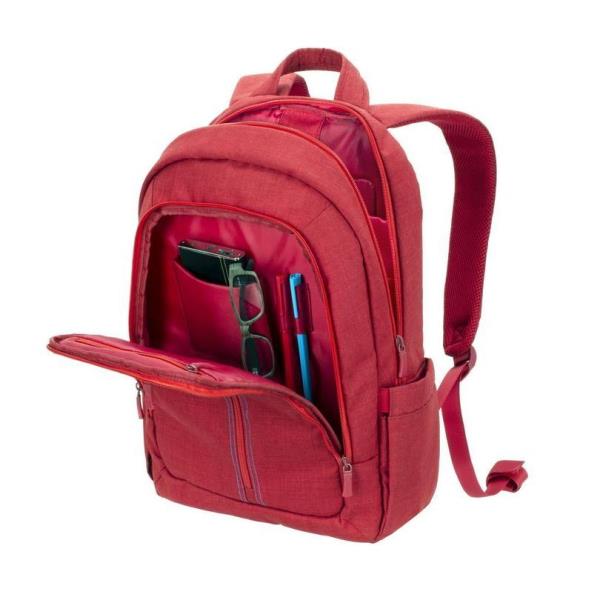 Laptop Canvas Backpack 15 6 Red Rivacase 7560red 4260403570050