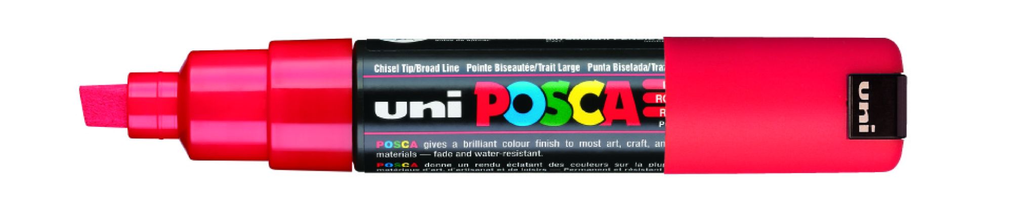 Marcatore Uni Posca Pc8k P Scalpello 8mm Rosso Uni Mitsubishi M Pc8k R 4902778916476