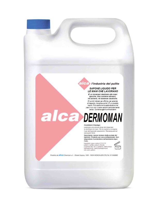 Sapone Liquido 5lt per Sporco Medio Dermoman Alca Alc578 8032937571089