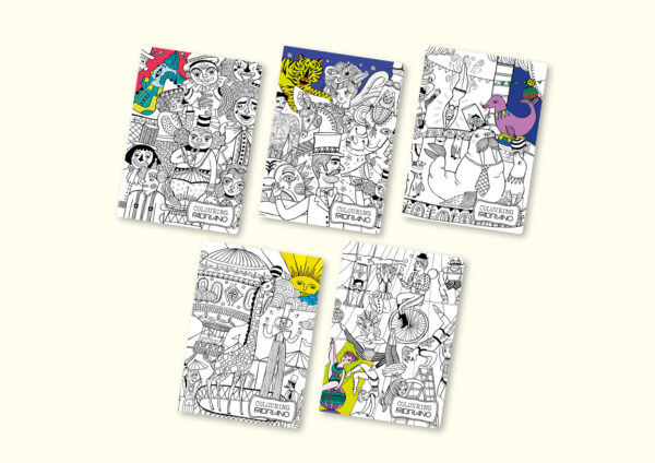 Maxiquaderno A4 Colouring Book Kids 80 Rigo di 3a 38fg 2 80gr Fabriano 19100241 8001348196037