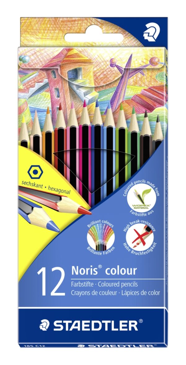 Astuccio 12 Matite Noris Colour in Wopex Colori Assortiti Staedtler 185c12 4007817185124