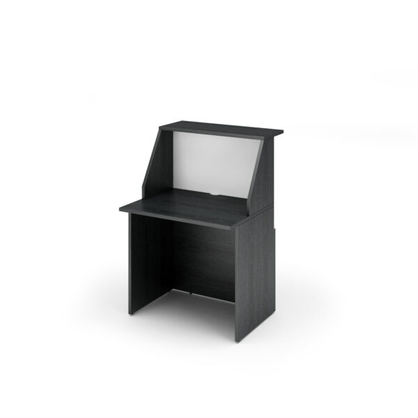 Modulo Reception Sopralzo Desktop 80x76x117cm Nero Ven Bianco Prestige 2824 B80 83