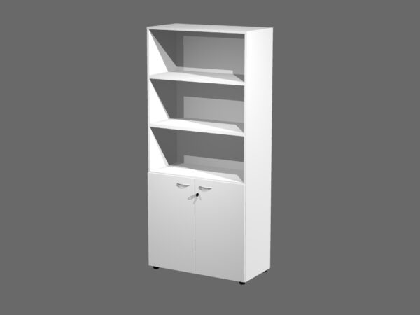 Armadio Modulare a 2 Ante Basse 90×45 8cm H200cm Bianco Ar St Ab 3