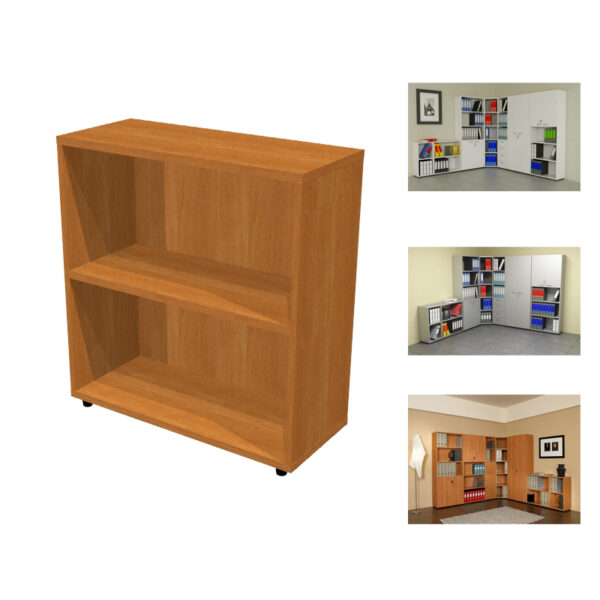 Libreria Bassa a Giorno 76x32cm H81 5cm Noce Chiaro Lbasl76 4