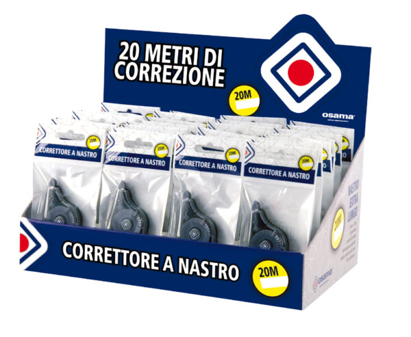 Correttore a Nastro 20 Metri 5mmx20mt Involucro Nero Osama Ow 10121 8007404019074