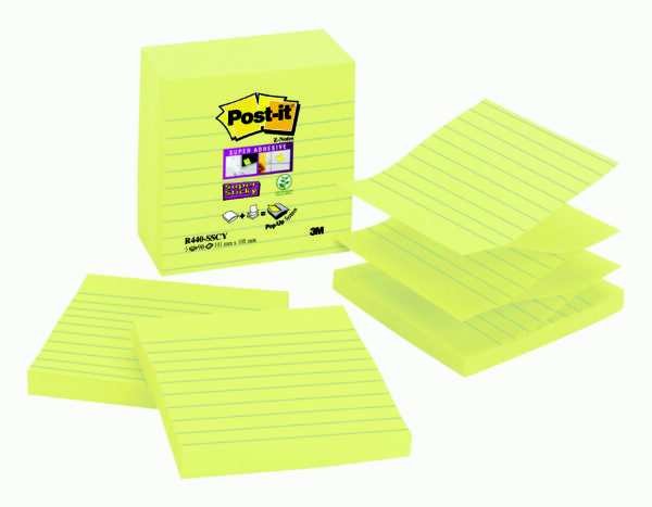 Ricarica 90foglietti Post It Super Sticky 101x101mm Righe R440 Sscy Giallo C 7100141924 51141998428