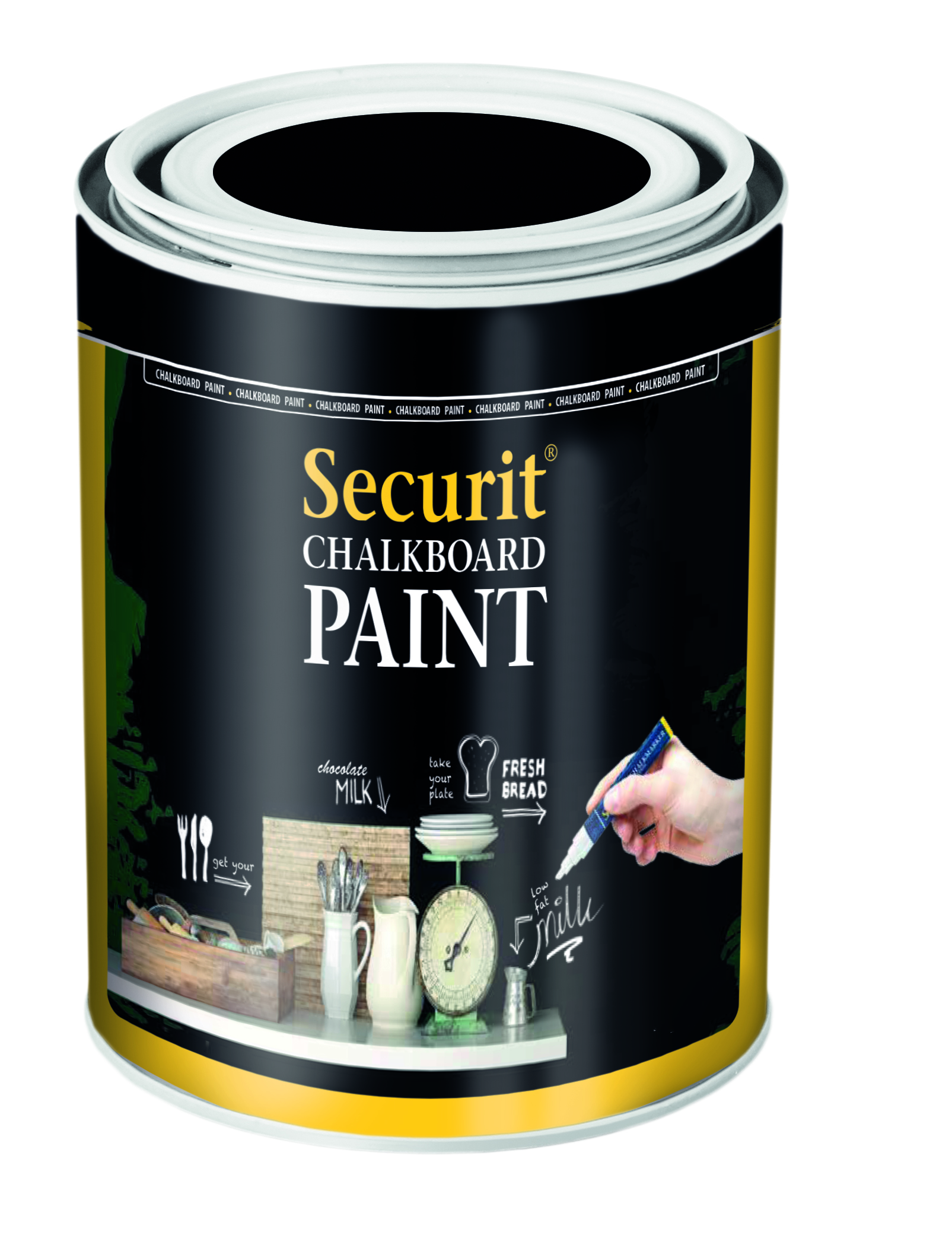 Pittura Lavagna Nero 250ml 5mq Securit Pnt Bl Sm 8719075281062