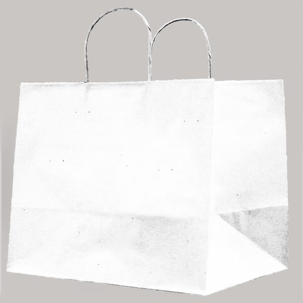 25 Shoppers Carta Kraft 32x20x33cm Twisted Large Bianco 72987 8029307072987