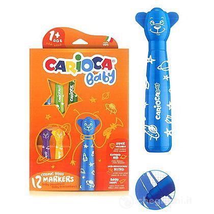 Teddy Markers Carioca Baby, Confezione da 6 Pennarelli con Tappo a