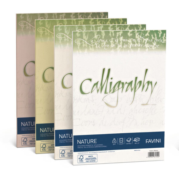 Carta Calligraphy Nature A4 50fg 250gr Mandorla Favini A69c564 8007057615647