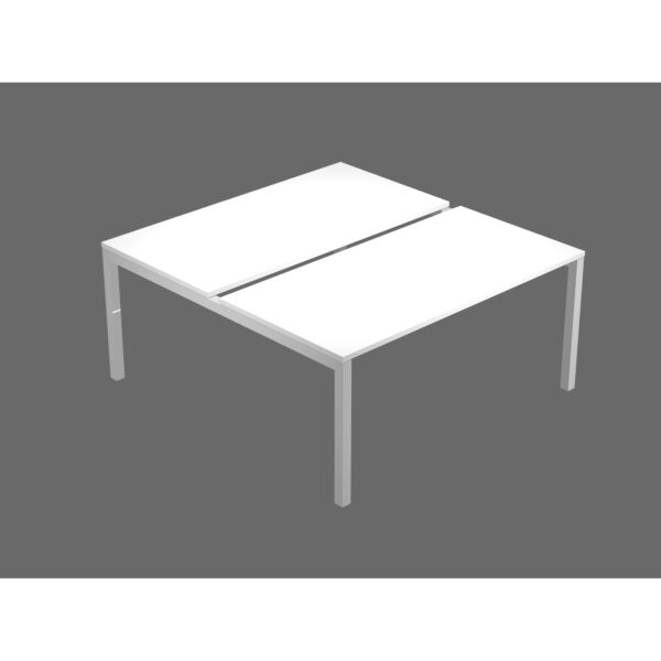 Scrivania a 2 Postazioni Contrap 140x168cm Bianco Agora 39 Bench140x2 3