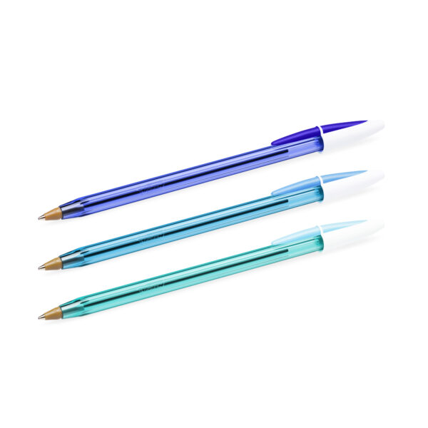 Scatola 20 Penna Sfera Cristal Like Me Medio 1 0mm Blu Bic