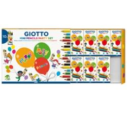 Set 10 Astucci da 6 Mini Matite Colorate Party Gifts Giotto 312000 8000825026874