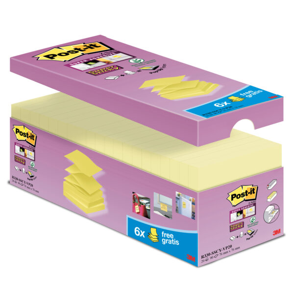 Value Pack 20 Blocch 90fg Post It Super Sticky Z Notes 76x76mm R 330 Sscy Vp20 7564 76308873790